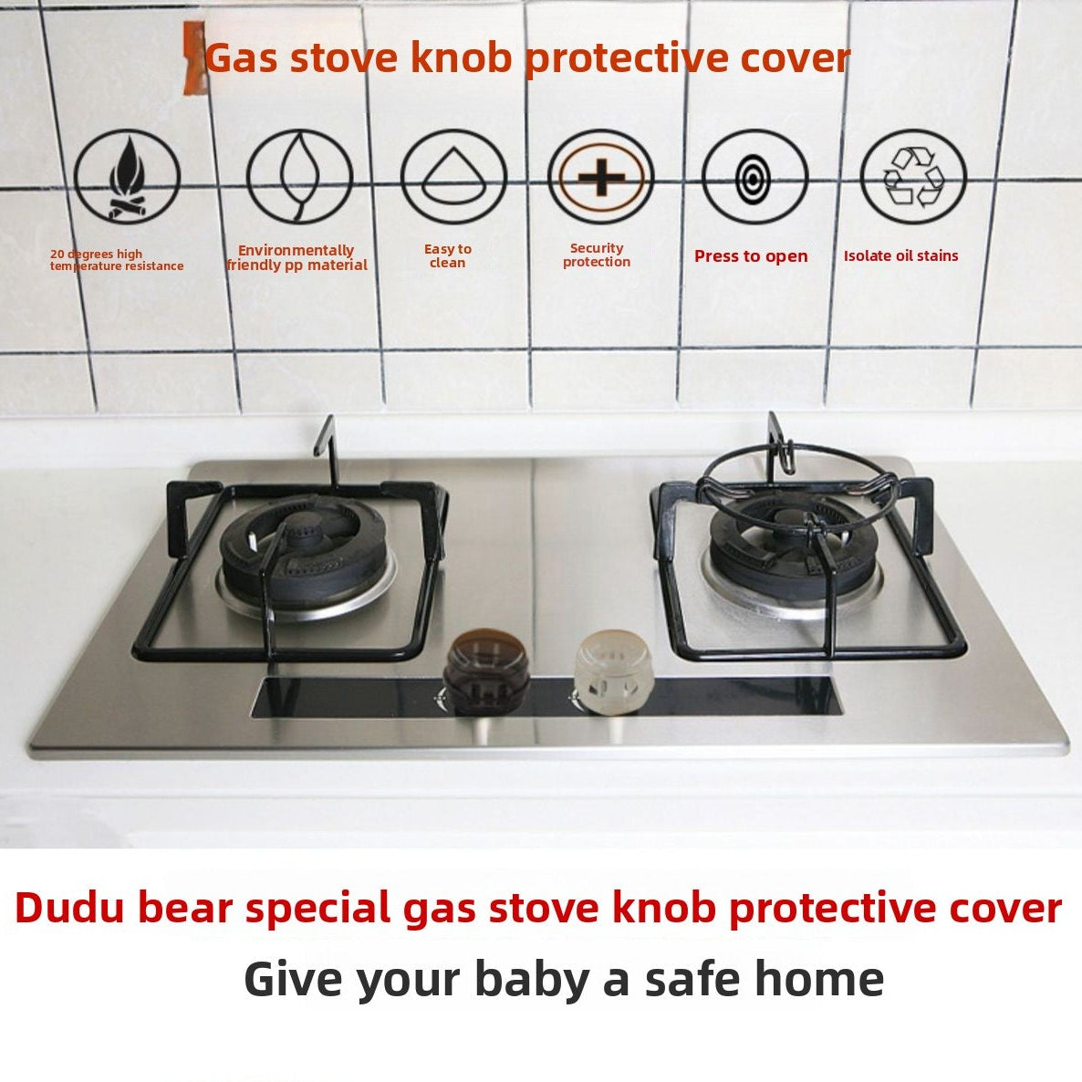 Gas stove knob protection