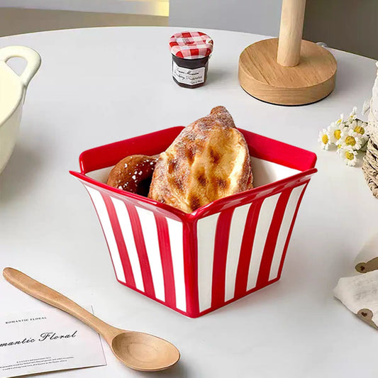 Porcelain Square Snack Bowl
