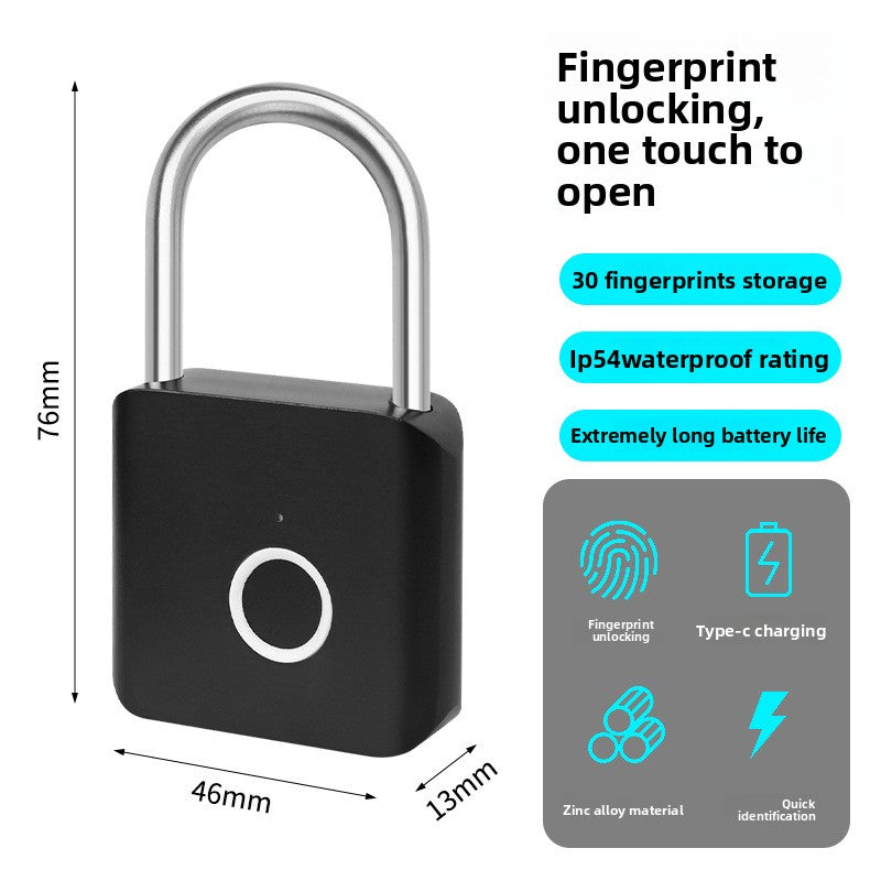 Intelligent fingerprint padlock