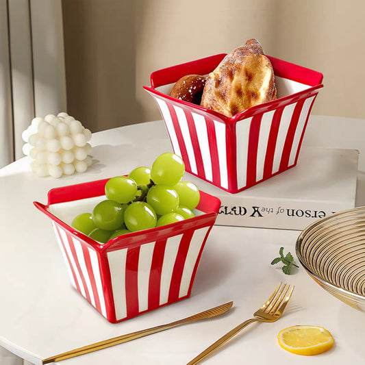 Porcelain Square Snack Bowl