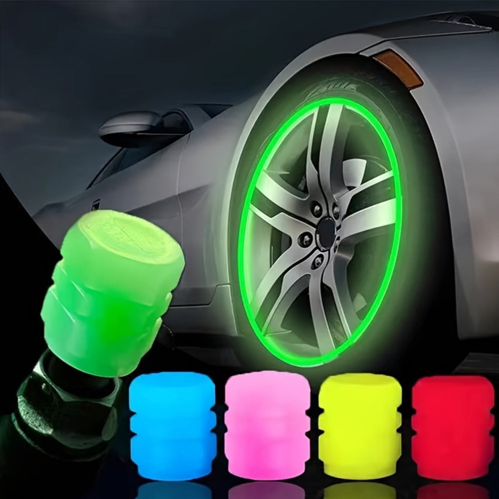 Fluorescent car tire valve core
