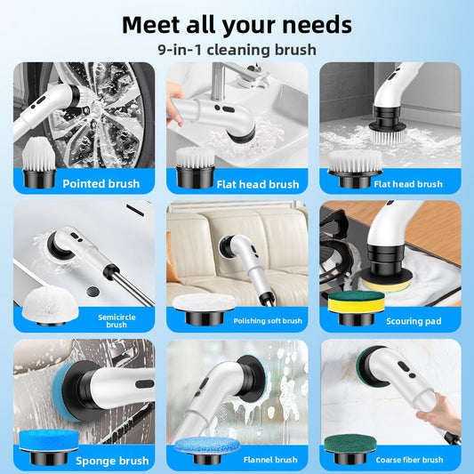 Multi-Function Electric 9 Head Brush