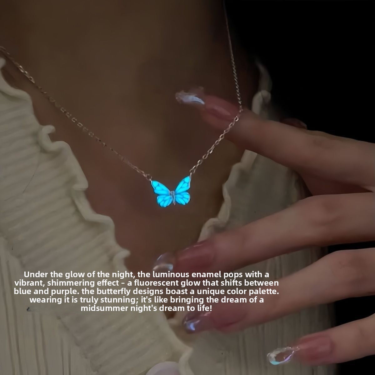 Luminous Butterfly Necklace