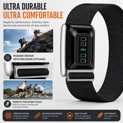 Premium Nylon Loop Wristband.