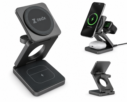 3-in-1 Foldable Magnetic Wireless Charging Station