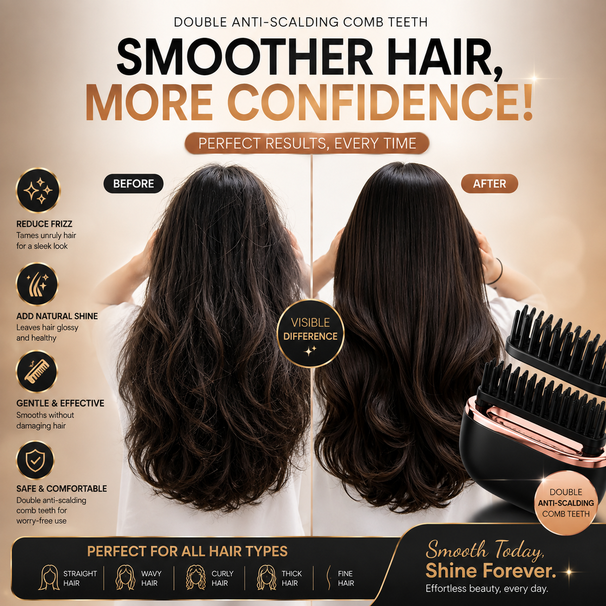 Mini Hair Straightening Comb
