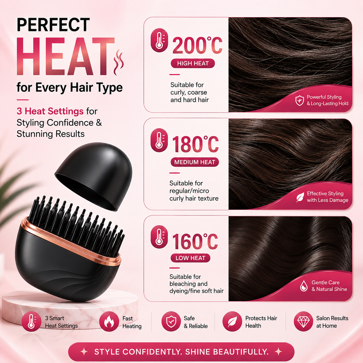 Mini Hair Straightening Comb
