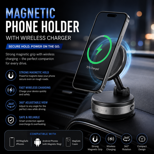 Magnetic Phone Holder with Wireless charger