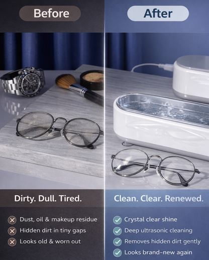 Ultrasonic Jewelry Glasses Cleaner