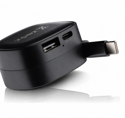 90W PD  Car Charger with Retractable Cable