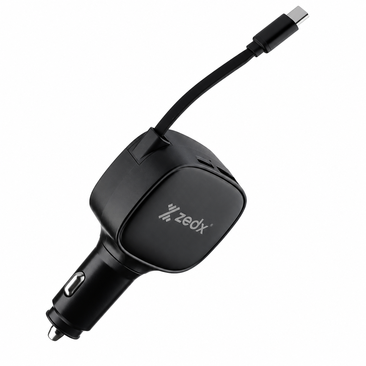 90W PD  Car Charger with Retractable Cable