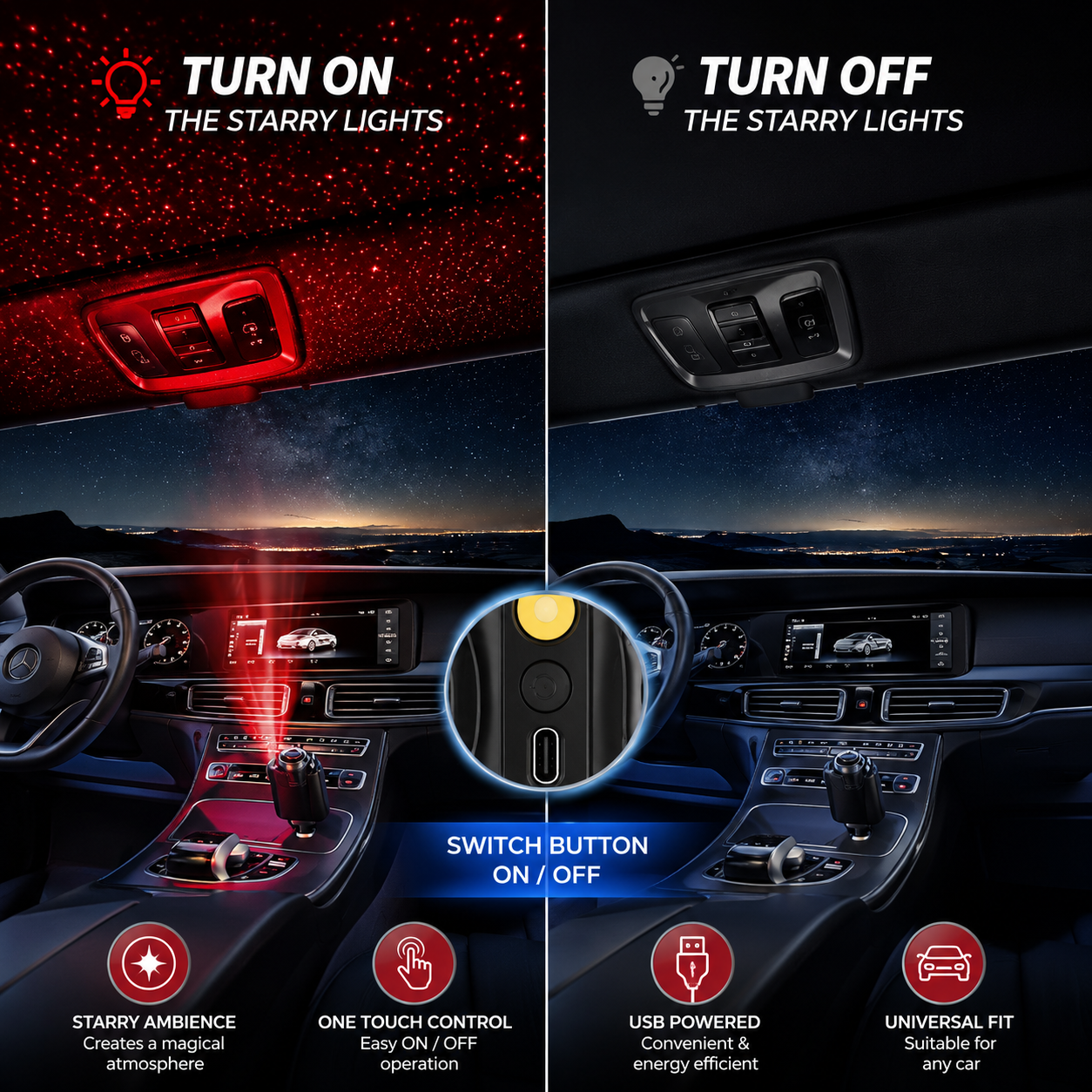 5-in-1 Starlight Car Charger 45W