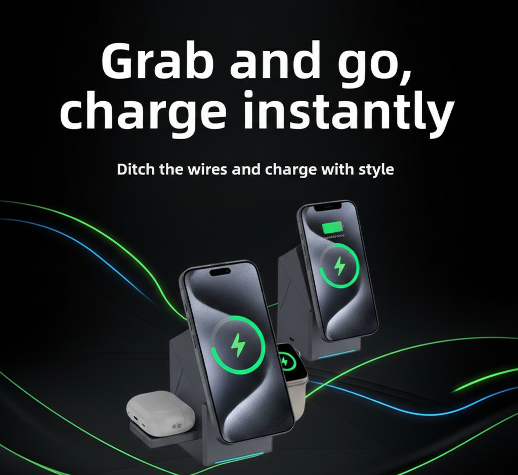 3-in-1 Magnetic Wireless Charger