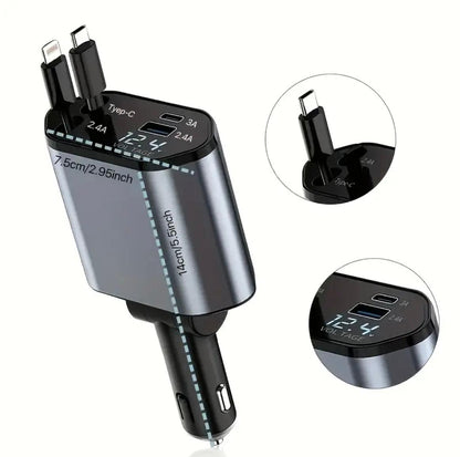 4-in-1 Smart Car Charger 120W