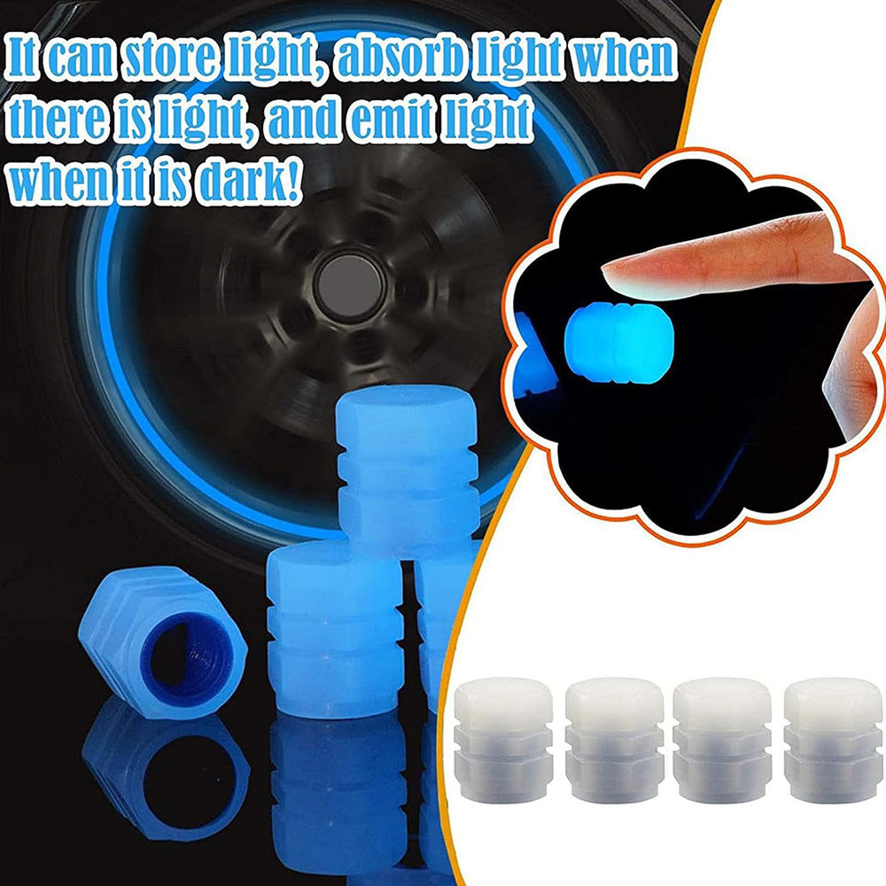 Fluorescent car tire valve core