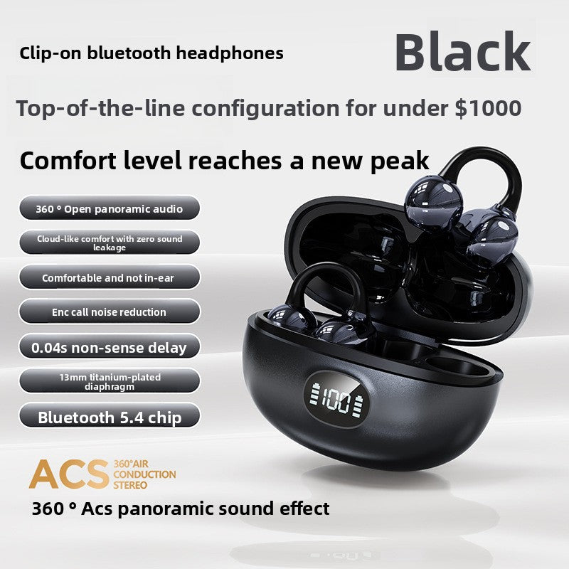Bluetooth earphones, clip-on style